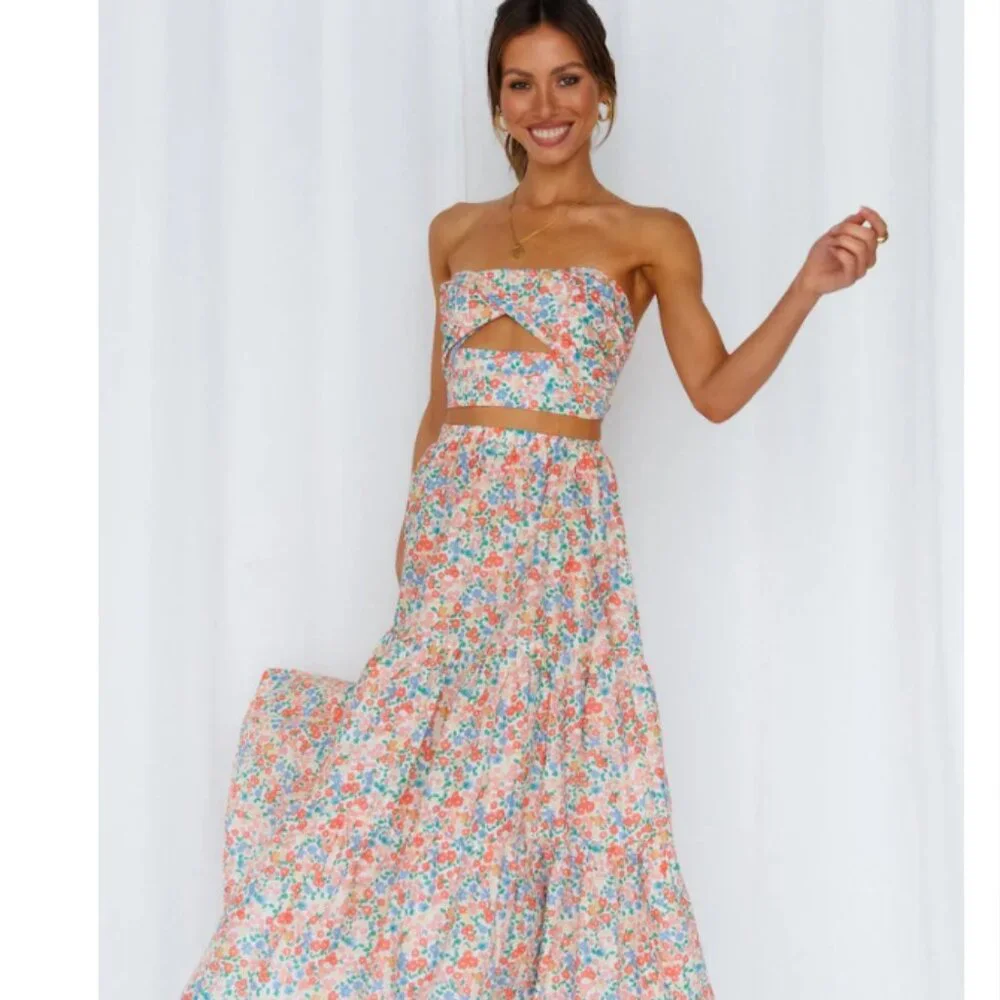 Hello Molly So Particular Maxi Skirt Set Small - Picture 6 of 10